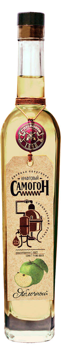 Самогон Крафтовый Яблоко Стрижамент 0.5&nbsp;л