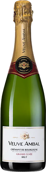 Grande Cuvee Blanc Cremant de Bourgogne AOC Brut Veuve Ambal, 0.75 л в Перми