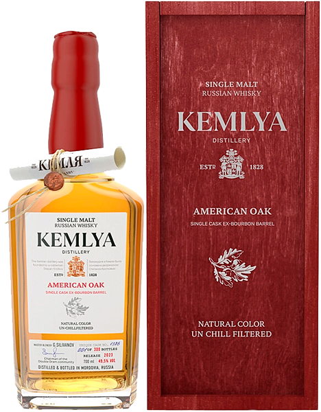 Kemlya American Oak Single Malt Whisky (Подарочная упаковка), 0.7 л в Перми