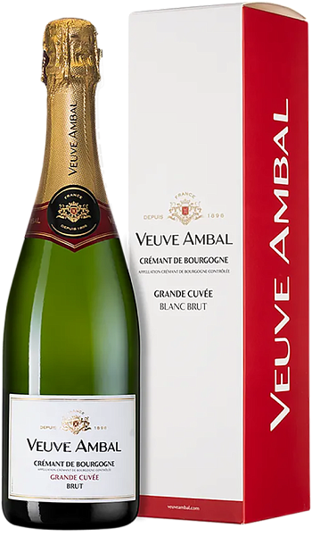 Grande Cuvee Blanc Cremant de Bourgogne AOC Brut Veuve Ambal (gift box), 0.75 л в Перми