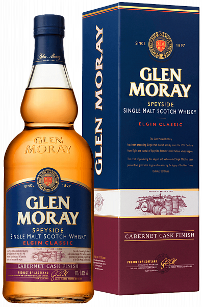 Glen Moray Elgin Classic Cabernet Cask Finish Speyside Single Malt Scotch Whisky (Подарочная упаковка), 0.7 л в Перми