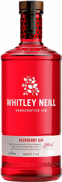 Whitley Neill Raspberry Handcrafted Dry Gin, 0.2 л