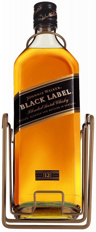 Джонни Уокер Блэк Лейбл Блендед купажированный виски в подарочной упаковке 3 л