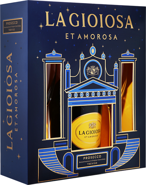 La Gioiosa Prosecco DOC in gift box with two glasses, 0.75 л в Перми