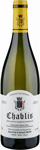 Вино Chablis AOC Jean-Paul & Benoît Droin, 0.75 л