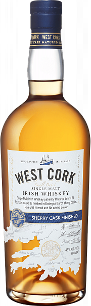 West Cork Small Batch Sherry Cask Finished Single Malt Irish Whiskey, 0.7 л в Перми